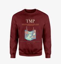 Thumbnail for Tampere-Pirkkala Airport (TMP) design on wine red sweatshirt