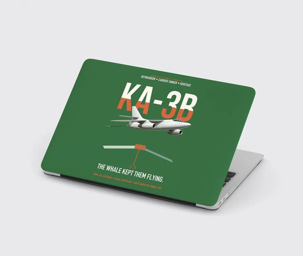 KA-3B Skywarrior design on green MacBook case