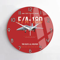 Thumbnail for F-A-18D Hornet Two Seats All Weather design on red no frame wall clock