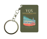 Thumbnail for Gander International Airport (YQX) design on green army key chain