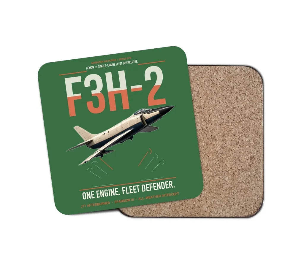 F3H-2 Demon design on green 1 piece coaster
