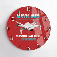 Thumbnail for DJI Mavic Mini design on red no frame wall clock