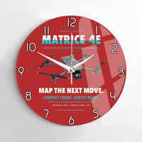 Thumbnail for DJI Matrice 4E design on red no frame wall clock