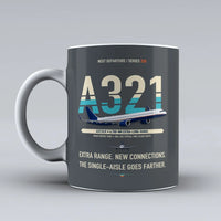 Thumbnail for A321XLR Mug design on gray airbus