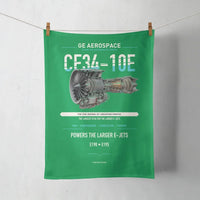 Thumbnail for CF34-10E design on green towel