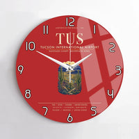 Thumbnail for Tucson International Airport (TUS) design on red no frame wall clock
