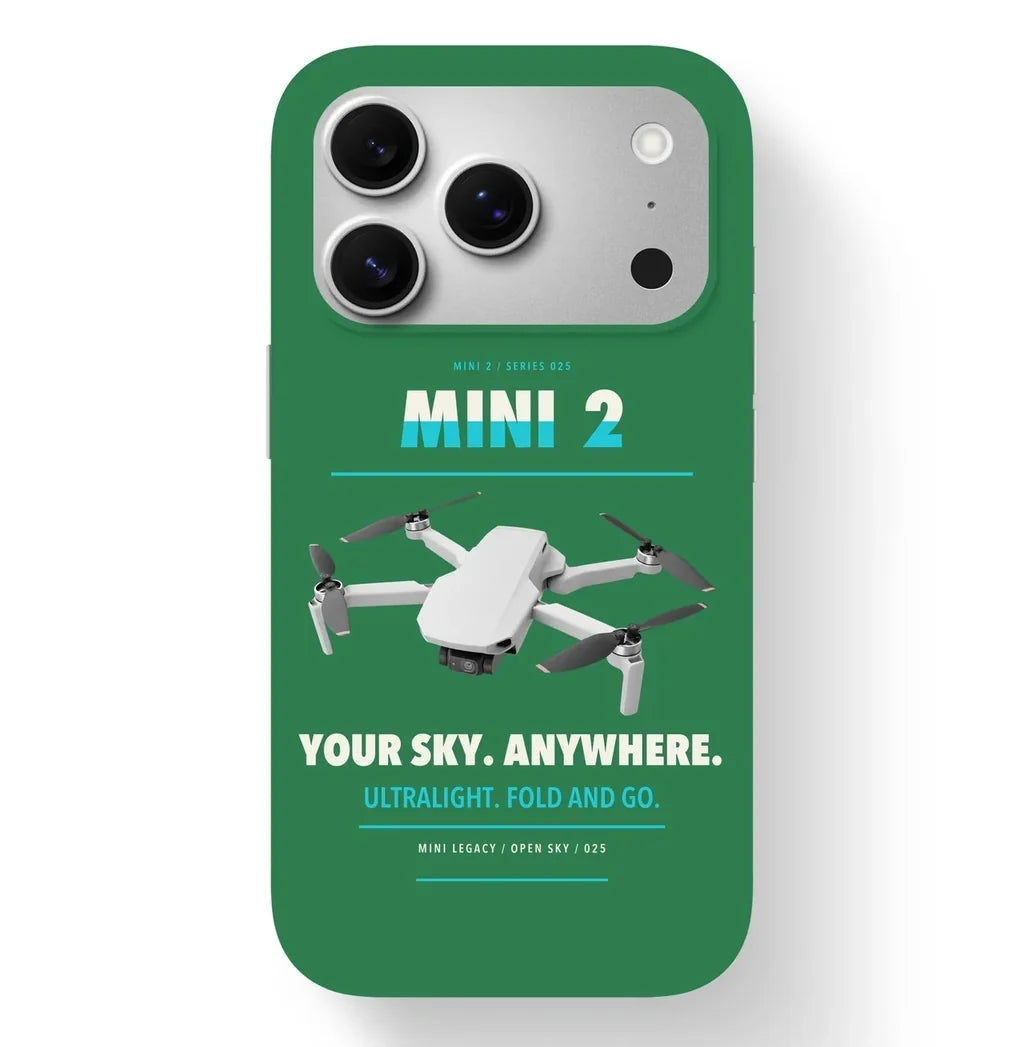 DJI Mini 2 Case design on green iphone case