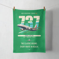 Thumbnail for Boeing 737-300 Classic design on green towel