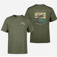 Thumbnail for VINTAGE G4116 - The Golden Gate Departure - Double-Side T-Shirt design on greenarmy double side t shirt