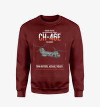 Thumbnail for Boeing Vertol CH-46E Sea Knight design on wine red sweatshirt