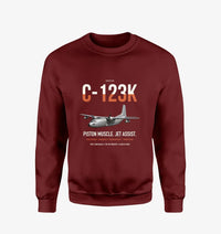Thumbnail for C-123K Provider design on wine red sweatshirt