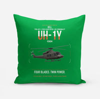 Thumbnail for Bell UH-1Y Venom design on green pillow