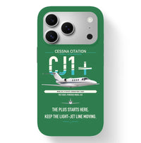 Thumbnail for Cessna Citation CJ1+ design on green magsafe iphone case, for iPhone 17 Pro
