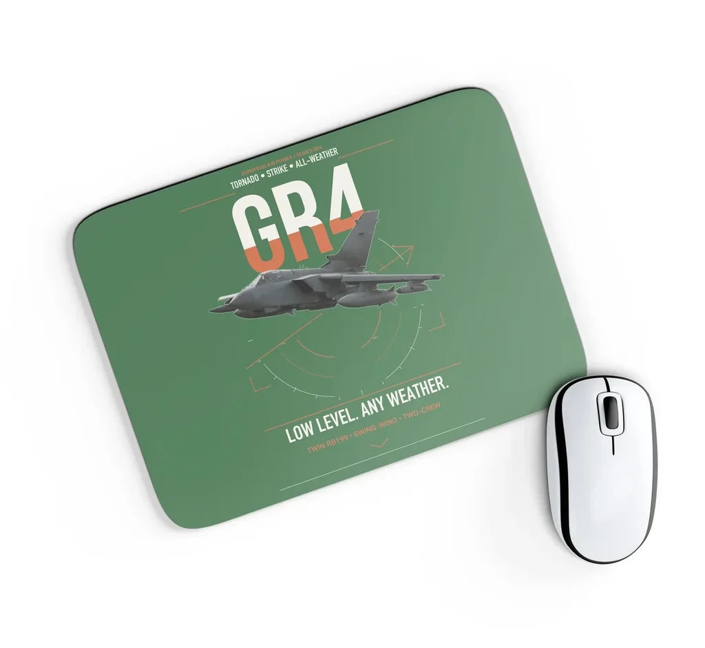 Panavia Tornado GR4 design on green rectangle mouse pad