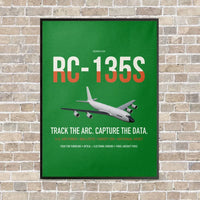 Thumbnail for RC-135S Cobra Ball vertical canvas print - framed - green background
