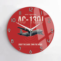 Thumbnail for AC-130J Ghostrider design on red no frame wall clock
