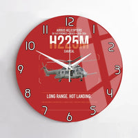 Thumbnail for Airbus Helicopters H225M Caracal design on red no frame wall clock