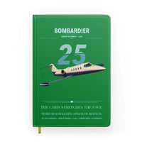 Thumbnail for Bombardier Learjet 25 design on green notebook