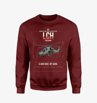 Thumbnail for HAL LCH Prachand design on wine red sweatshirt