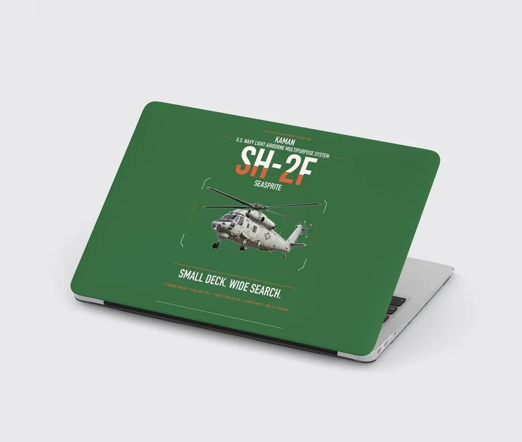 Kaman SH-2F Seasprite design on green MacBook case