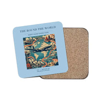 Thumbnail for The Round The World - Designed Coasters design on light blue 1-piece