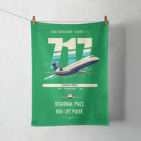 Thumbnail for Boeing 717-200 design on green towel