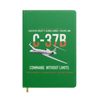 Thumbnail for C-37B Global Command Link design on green notebook