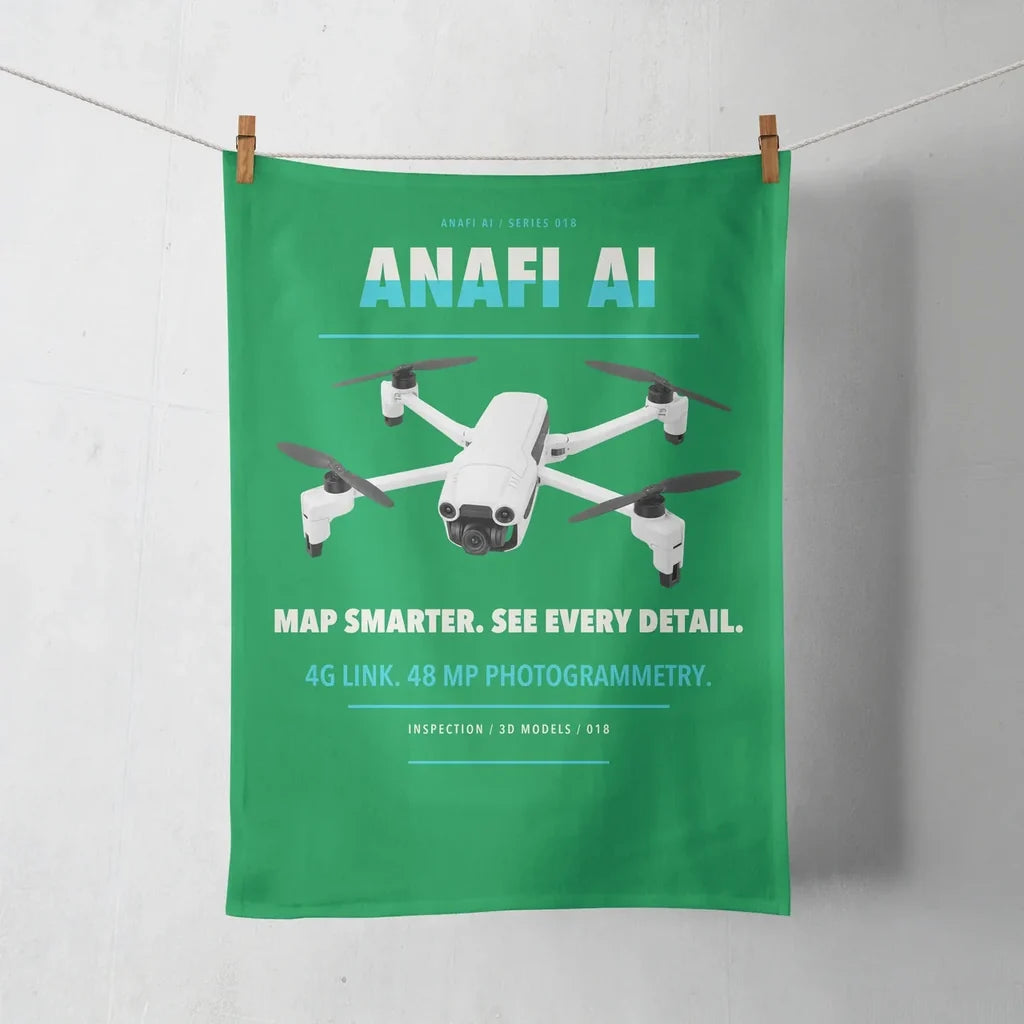 Parrot ANAFI Ai design on green towel