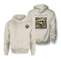 Thumbnail for VINTAGE G4073 - The Empire Mail - Double-Side Hoodie design on khaki double side