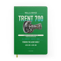 Thumbnail for TRENT 700 design on green notebook