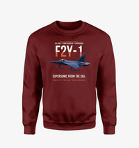 Thumbnail for F2Y-1 Sea Dart Supersonic from the Sea design on wine red sweatshirt