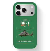 Thumbnail for Kawasaki OH-1 design on green magsafe iphone case, for iPhone 17 Pro