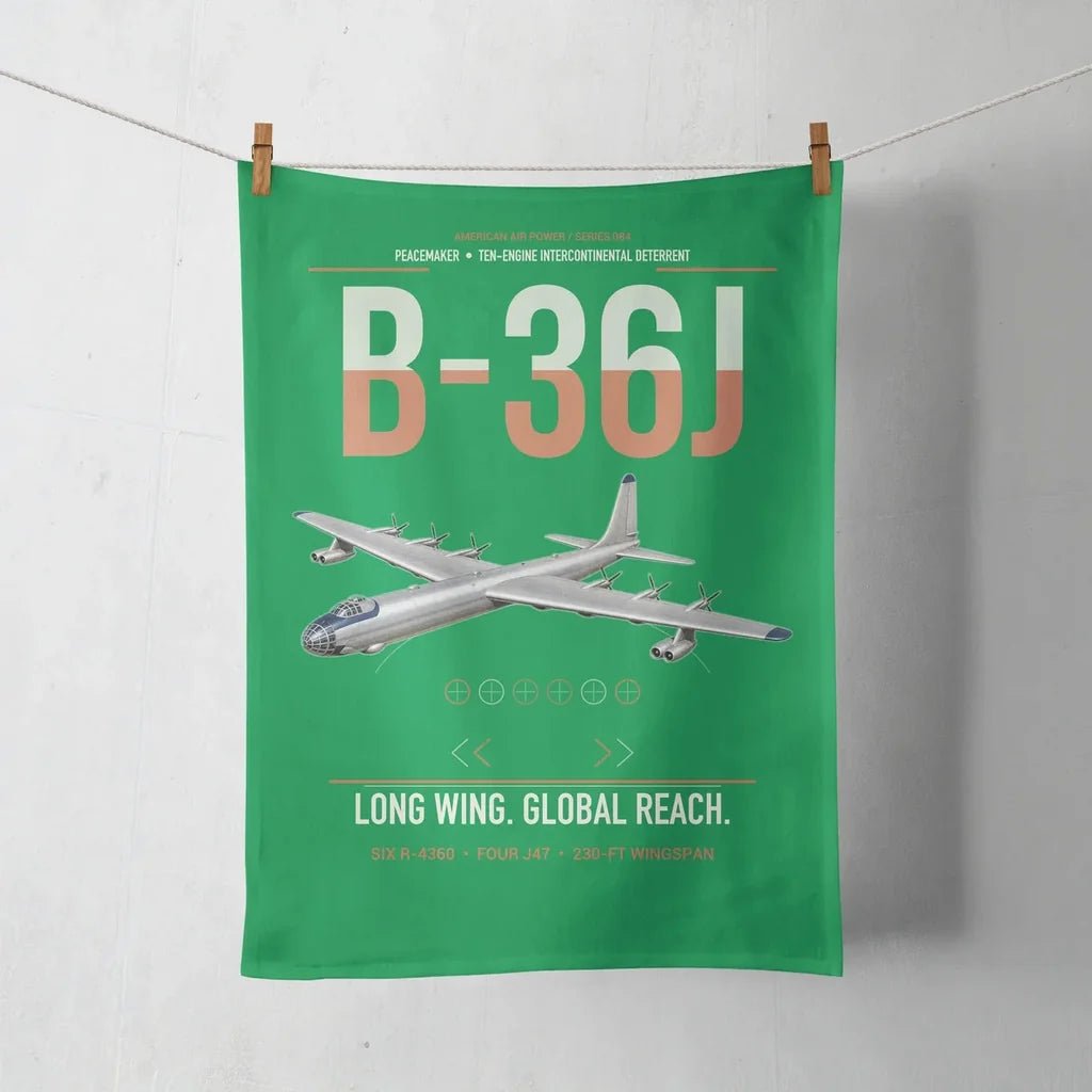 B-36J Peacemaker design on green towel