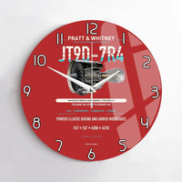 Thumbnail for JT9D-7R4 design on red no frame wall clock