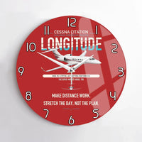 Thumbnail for Cessna Citation Longitude design on red no frame wall clock