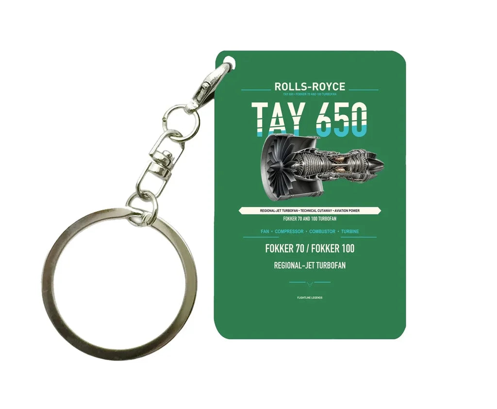 TAY 650 Key Chain design on green key chain