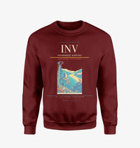 Thumbnail for Inverness Airport (INV) design on wine red sweatshirt