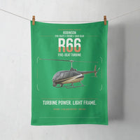 Thumbnail for Robinson R66 design on green towel