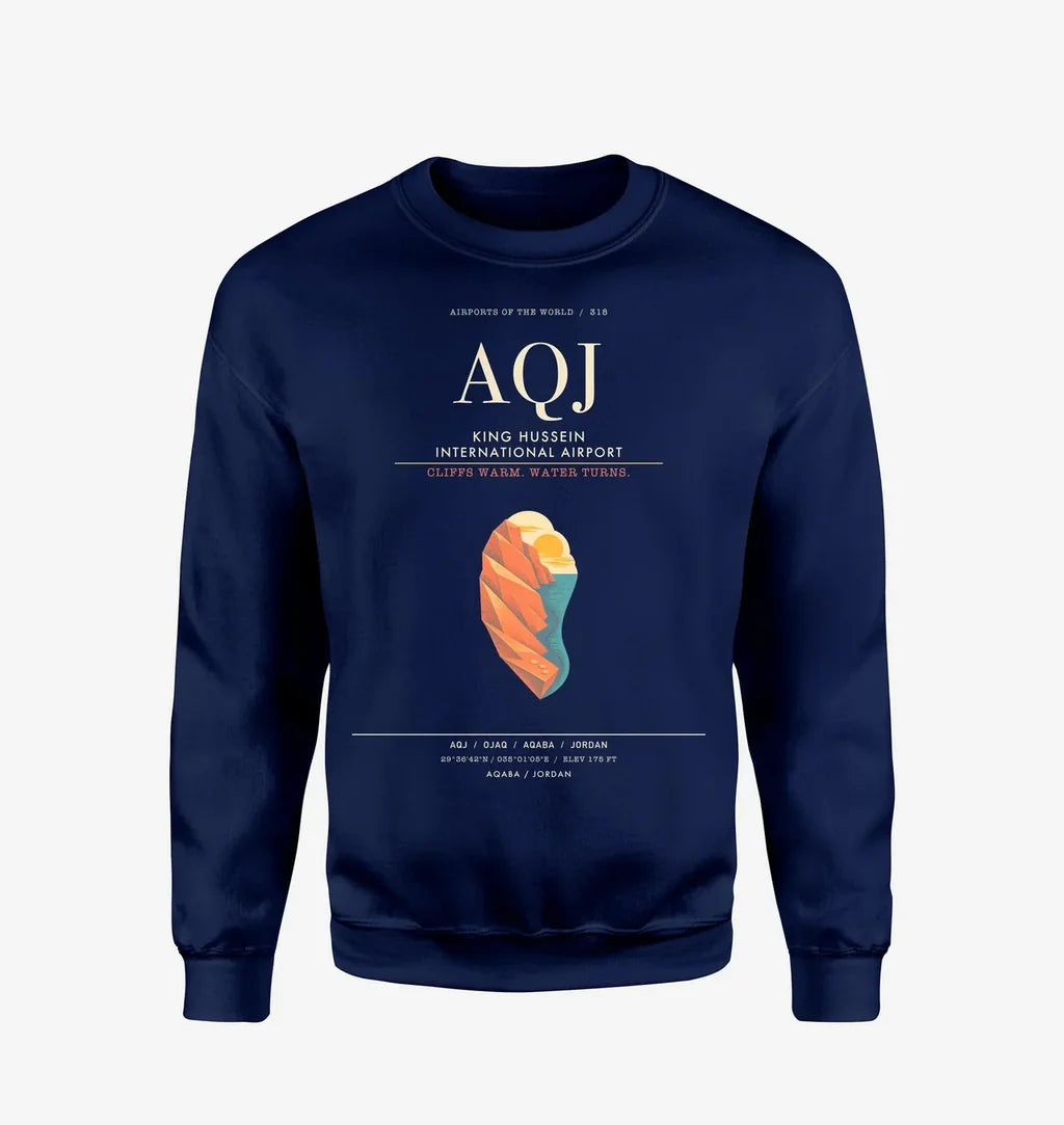 King Hussein International Airport AQJ Sweatshirt - Navy Blue