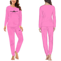 Thumbnail for Piper PA28 Silhouette Plane women pajamas - Pink