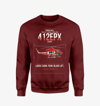 Thumbnail for SUBARU Bell 412EPX design on wine red sweatshirt