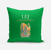 Thumbnail for Leipzig–Halle Airport (LEJ) design on green pillow