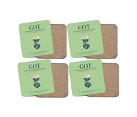Thumbnail for Göteborg Landvetter Airport (GOT) design on light green 4 pieces set coaster