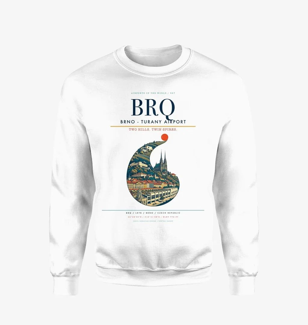 Brno - Turany Airport BRQ Sweatshirt - White