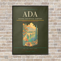 Thumbnail for Adana Sakirpasa Airport ADA - Canvas Framed - Green Army