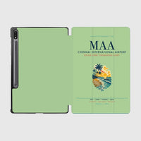 Thumbnail for Chennai International Airport (MAA) design on light green samsung tablet tablet case