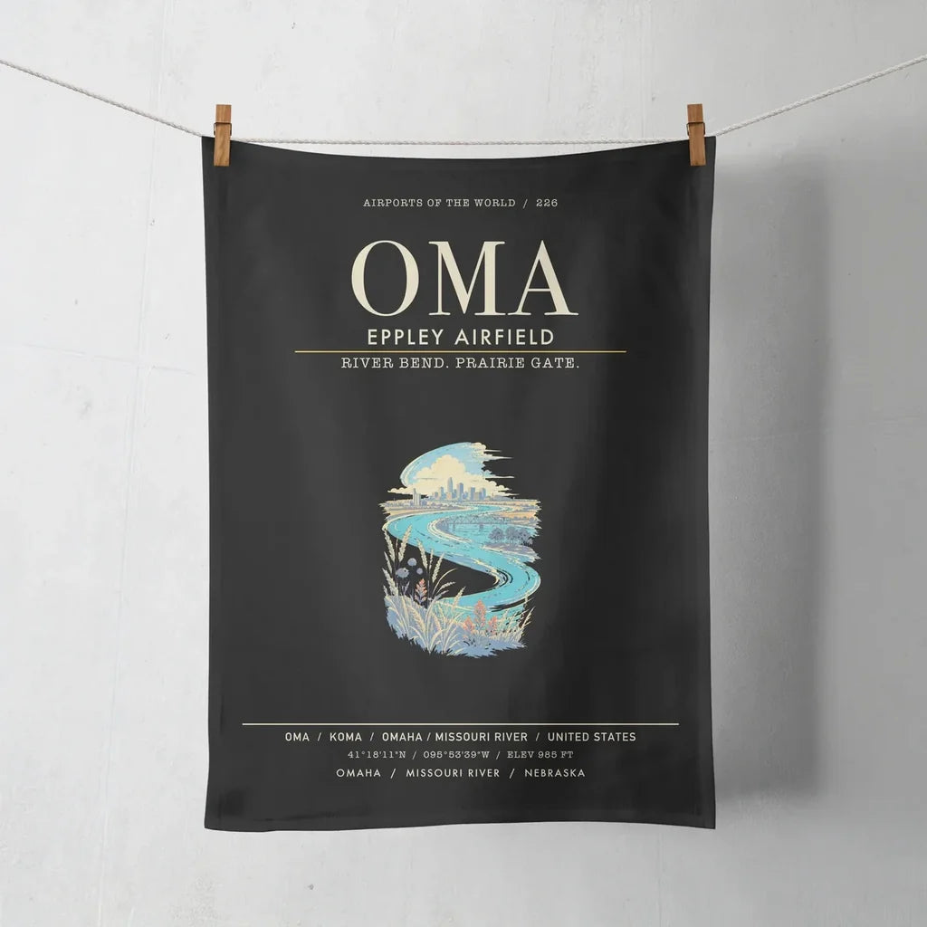 Omaha Eppley Airfield OMA - Black