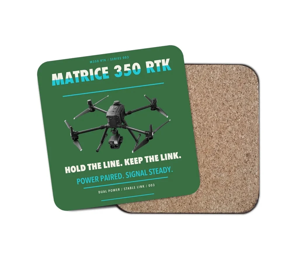 DJI Matrice 350 RTK design on green 1 piece coaster