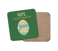 Thumbnail for Montpellier–Méditerranée Airport (MPL) design on green 1 piece coaster