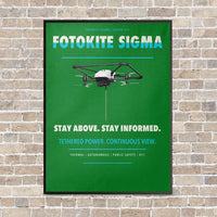 Thumbnail for Fotokite Sigma vertical canvas print - framed - green background